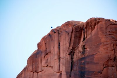 Base Jumping Along Kane Creek Road Near Moab, UT