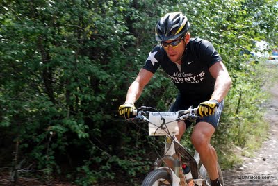 Lance Armstrong Near Bottom of Powerline 2009 Leadville 100