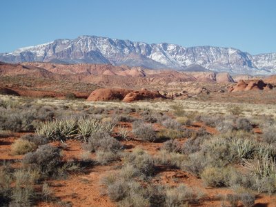 View of Mountains from Prospector Trail near St. George, UT