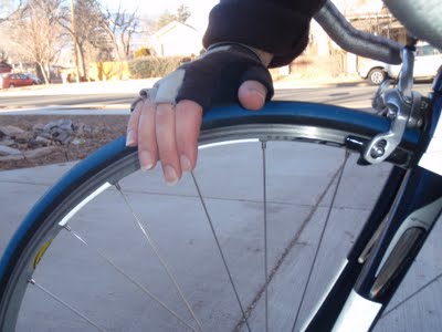 Wiping Front Bike Tire