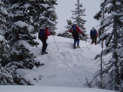 Skiing Up the Ridge from the Eiseman Hut