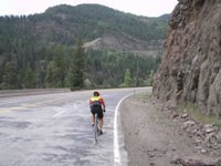 Climbing Wolf Creek Pass, Race Across America 2006