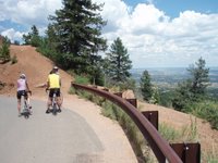 Cyclists on Gold Camp Road