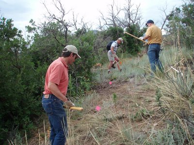 Building Bear Creek Singletrack - Before of a Section