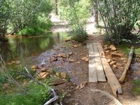 Planks Across Creek at Bottom of Powerline in 2009