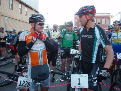 Floyd Landis and Dave Wiens at the Leadville 100