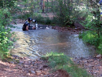 Mark Smith Falls Into the Creek at the Bottom of the Powerline