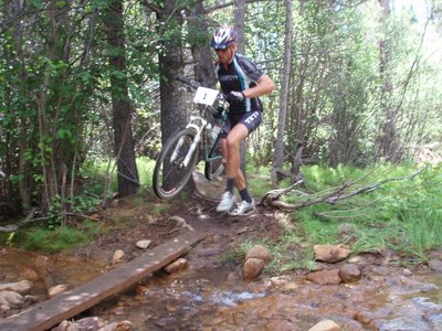 Dave Wiens at Water Crossing at Bottom of the Powerline