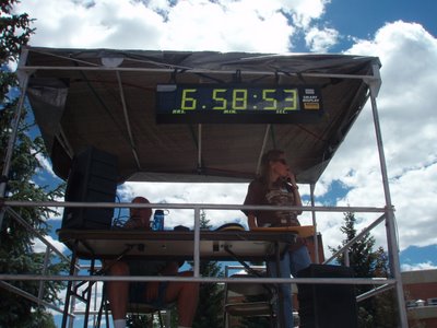 Wiens' Time Was 6:58:46.  I Was a Few Seconds Slow Taking the Picture