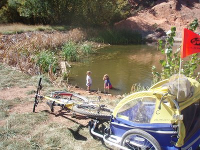 Bike Trailer in Red Rocks Open Space