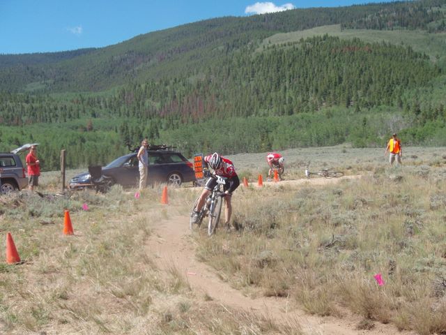 Leadville 100 MTB Bottom of Columbine Climb Inbound
