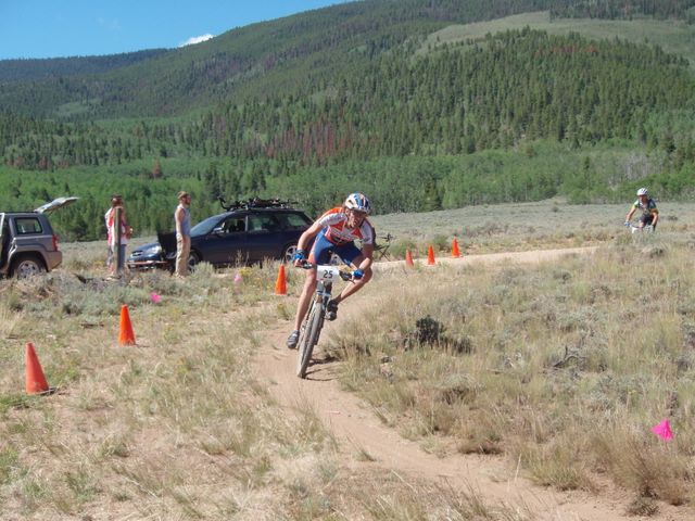 Leadville 100 MTB Bottom of Columbine Climb Inbound